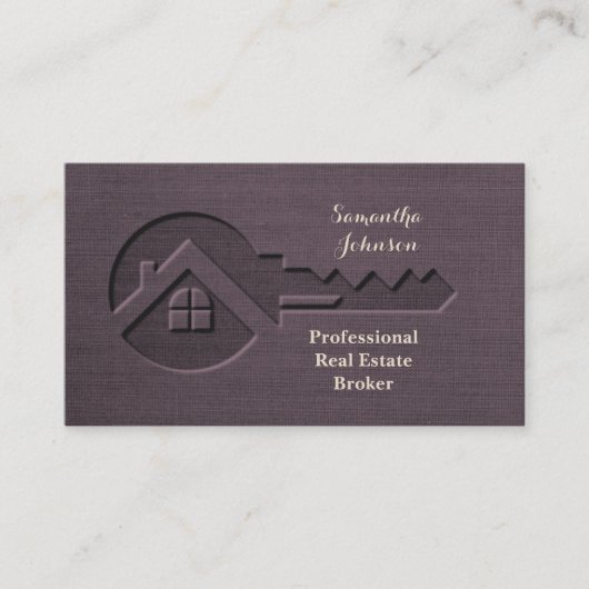 Luxury Key Blueberry Real Estate Visitekaartje (Voorkant)