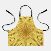 Luxury Kitchen Attire: Gilded Zenith Opulent Swirl Schort (Voorkant)