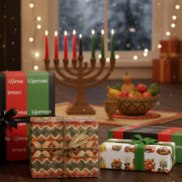 Luxury Kwanzaa Wrapping Paper Set | Nguzo Saba