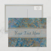 Luxury Lapis Lazuli Blue en Gold Marble Briefkaart (Voorkant / Achterkant)