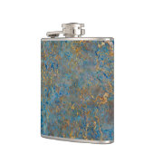 Luxury Lapis Lazuli Blue en Gold Marble Heupfles (Links)
