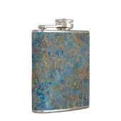 Luxury Lapis Lazuli Blue en Gold Marble Heupfles (Rechts)