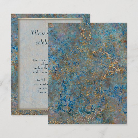 Luxury Lapis Lazuli Marble Kaart (Voorkant / Achterkant)