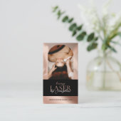 Luxury Laser Technician Spa Arch Photo Black Rose Visitekaartje (Staand voorkant)