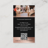 Luxury Laser Technician Spa Arch Photo Black Rose Visitekaartje (Achterkant)