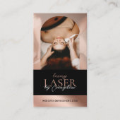 Luxury Laser Technician Spa Arch Photo Black Rose Visitekaartje (Voorkant)