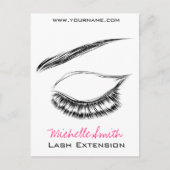 Luxury Lash & Beauty Salon Zwarte Wimpers Briefkaart (Voorkant)