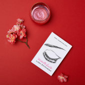 Luxury Lash & Beauty Salon Zwarte Wimpers Briefkaart