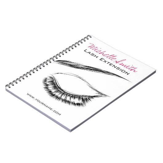Luxury Lash & Beauty Salon Zwarte Wimpers Notitieboek (Linkerzijde)