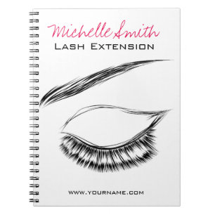 Luxury Lash & Beauty Salon Zwarte Wimpers Notitieboek
