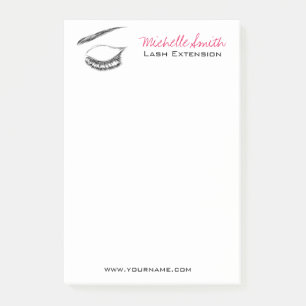 Luxury Lash & Beauty Salon Zwarte Wimpers Post-it® Notes