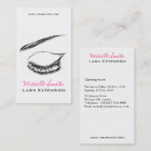 Luxury Lash & Beauty Salon Zwarte Wimpers Visitekaartje (Voorkant / Achterkant)