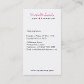 Luxury Lash & Beauty Salon Zwarte Wimpers Visitekaartje (Achterkant)