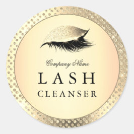Luxury Lash Cleanser Gold Beauty Productlabel Ronde Sticker