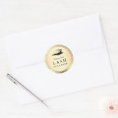 Luxury Lash Cleanser Gold Beauty Productlabel Ronde Sticker (Envelop)