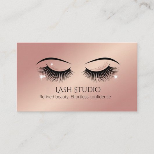 Luxury Lash Design with QR code Visitekaartje (Voorkant)