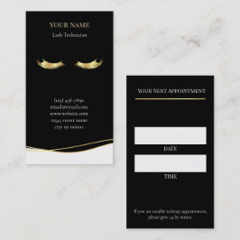 Luxury Lash Technician Appointment Card Afsprakenkaartje
