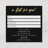 Luxury Lash Technician Gift Certificate Card Klantenkaartje (Achterkant)