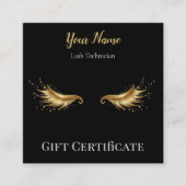 Luxury Lash Technician Gift Certificate Card Klantenkaartje (Voorkant)