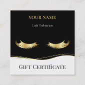 Luxury Lash Technician Gift Certificate Card Klantenkaartje (Voorkant)