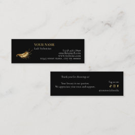 Luxury Lash Technician Thank you Card Klantenkaartje