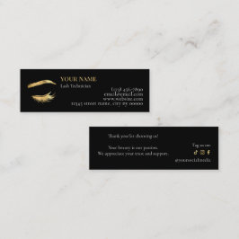 Luxury Lash Technician Thank you Card Klantenkaartje