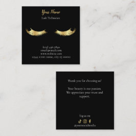 Luxury Lash Technician Thank you Card Klantenkaartje