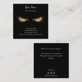 Luxury Lash Technician Thank you Card Klantenkaartje