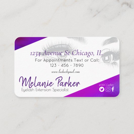 Luxury Lash - Visitekaartje (Achterkant)