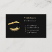 Luxury Lashes Before care Appointment Card Afsprakenkaartje (Voorkant)