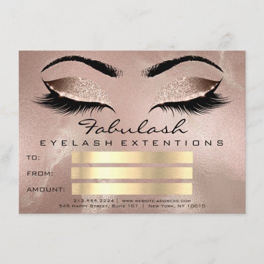 Luxury Lashes Roos Makeup Artist Certificate Gift (Voorkant)