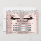 Luxury Lashes Roos Silver Makeup Certificate Gift Kaart (Voorkant)