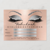 Luxury Lashes roze Silver Makeup Certificate Gift (Voorkant)