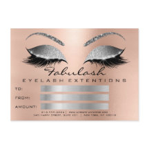 Luxury Lashes roze Silver Makeup Certificate Gift