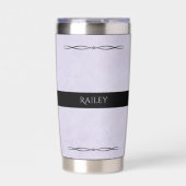 Luxury Lavender Monogram Travel Mug Geïsoleerde Drinkbeker (Voorkant)