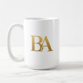 Luxury Law Firm Monogram Coffee Mug | Navy & Gold Koffiemok (Links)