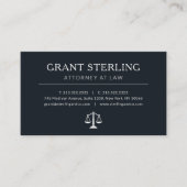  Luxury Lawyer Attorney at Law Black Silver Visitekaartje (Voorkant)
