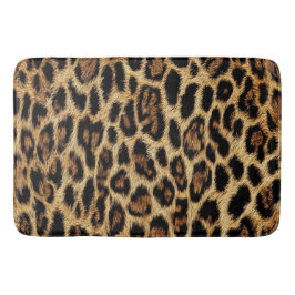 Luxury Leopard Skin Elegant Wild Animal Fur Design Badmat