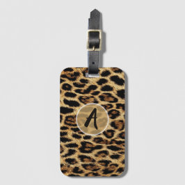 Luxury Leopard Skin Elegant Wild Animal Fur Design Bagagelabel