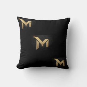 Luxury Letter Black Pillow Kussen