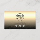 Luxury Light Gold Black Sparking Jewelen met Logo Visitekaartje (Voorkant)