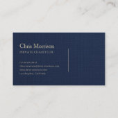 Luxury Linen Executive Transport Navy Blue Visitekaartje (Achterkant)