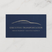 Luxury Linen Executive Transport Navy Blue Visitekaartje (Voorkant)