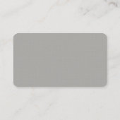 Luxury Linen Gray Personal Trainer Sport Plain Visitekaartje (Achterkant)