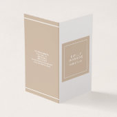 Luxury Linen Plain Modern minimalist Visitekaartje (Buitenkant)