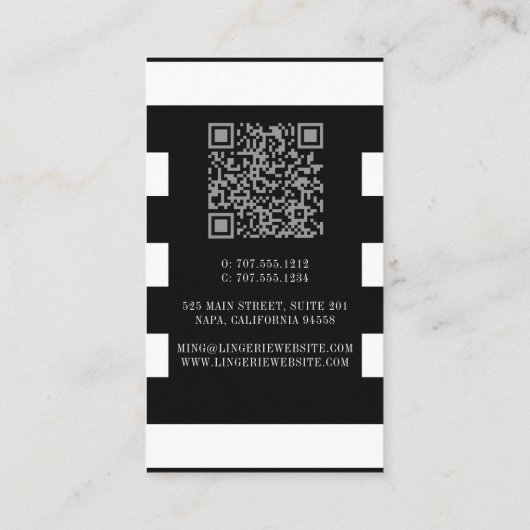 Luxury Lingerie Boutique Logo Visitekaartje (Achterkant)