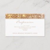 Luxury Luminous Golden Glitter Makeup en Hair Visitekaartje (Achterkant)