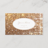 Luxury Luminous Golden Glitter Makeup en Hair Visitekaartje (Voorkant)