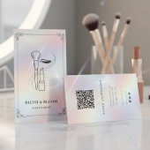 Luxury Makeup Artist with QR Code | Holographic Visitekaartje