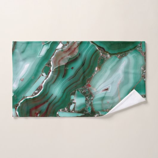 Luxury Malachite Gemstone Agate Marble Bad Handdoek (Handdoek)